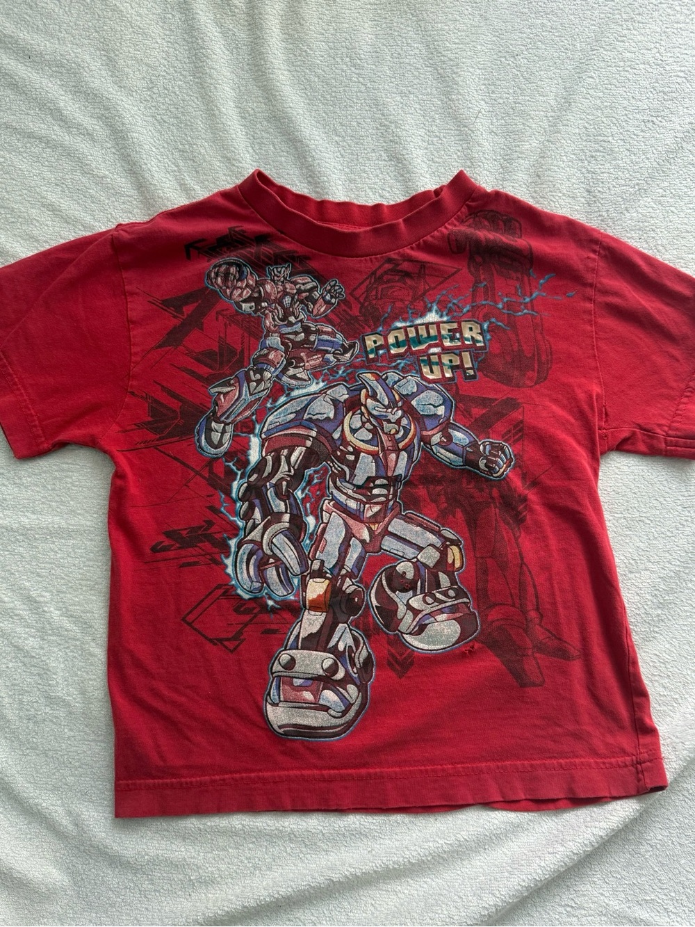 Red Boys' Robot Graphic Tee - Power Up Print
